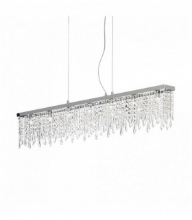 Pendente trasparente in cristallo GIADA CLEAR 7 lampadine