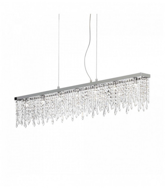 Colgante transparente en cristal GIADA CLEAR 7 bombillas