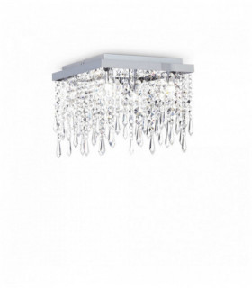 Plafón transparente de cristal GIADA CLEAR 4 focos