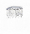 Plafonnier Transparent en cristal GIADA CLEAR 4 ampoules