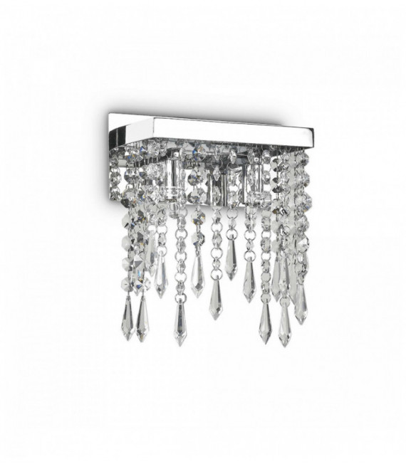 Transparent crystal wall light GIADA CLEAR 2 bulbs