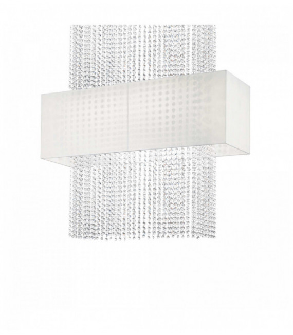 Lámpara colgante de cristal blanco PHOENIX 5 bombillas