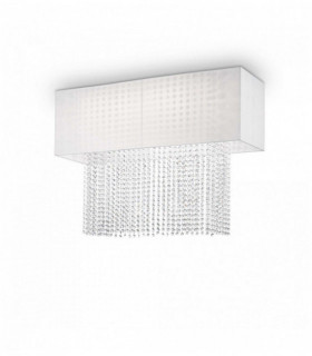 Lámpara de techo de cristal blanco PHOENIX 5 bombillas