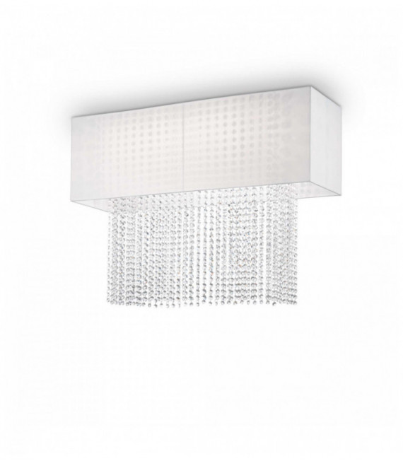 Lámpara de techo de cristal blanco PHOENIX 5 bombillas