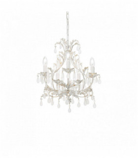 Suspension Blanche antique CASCINA 5 ampoules