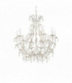 Antique white pendant lamp CASCINA 10 bulbs