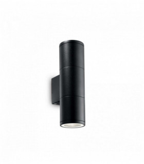 Wall light black GUN 2 aluminum bulbs