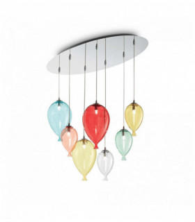 Suspension Multicouleur CLOWN 7 ampoules