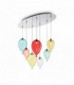 Suspension Multicouleur CLOWN 7 ampoules