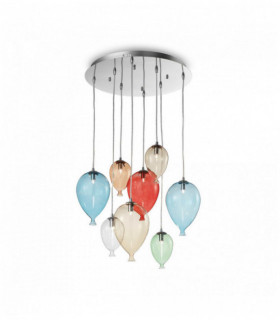 Lampada a sospensione multicolore CLOWN 8 lampadine