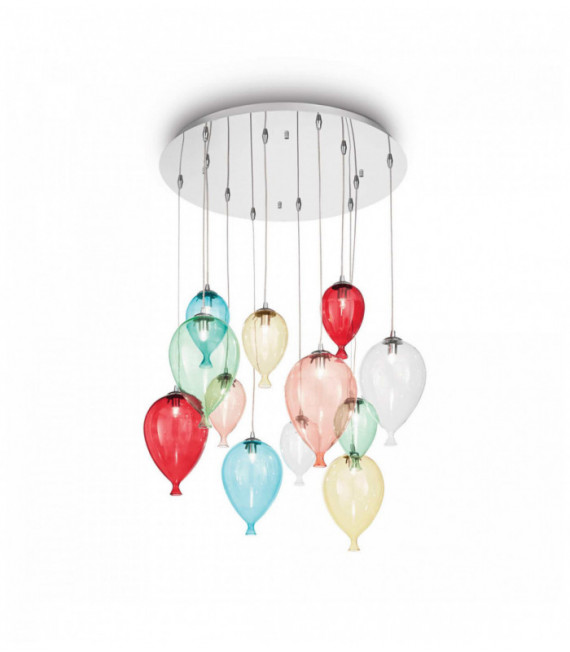 Multicolour CLOWN pendant light 12 bulbs