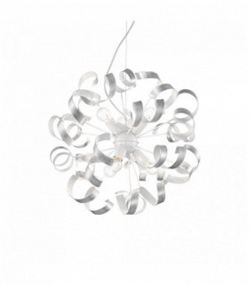 VORTEX Lampada a sospensione in argento a 6 luci