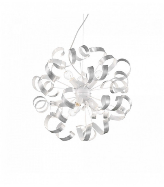 VORTEX Lampada a sospensione in argento a 6 luci