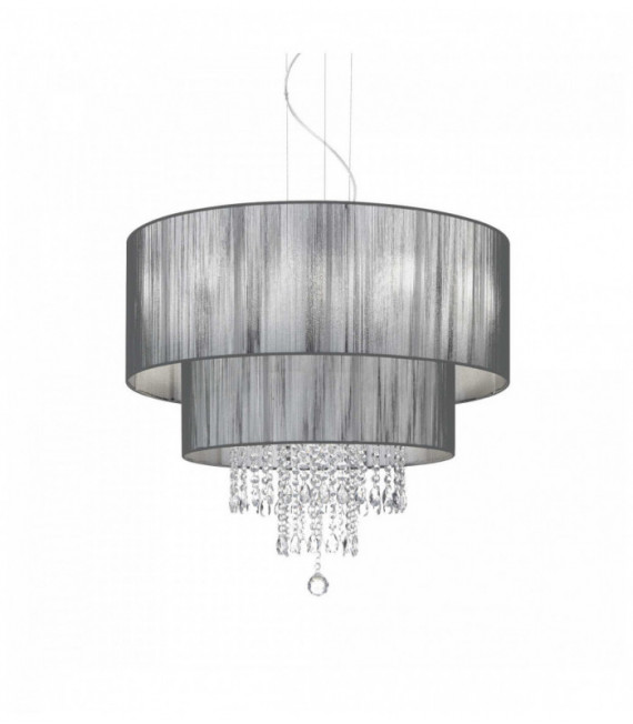 Colgante de cristal negro OPERA 6 bombillas