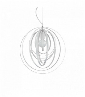 White pendant light DISCO 1 bulb
