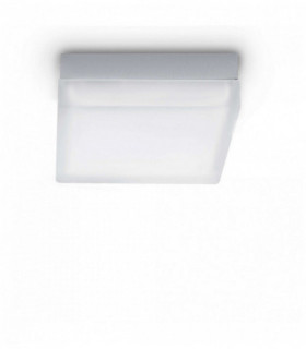 White IRIS ceiling light 1 bulb in metal