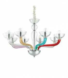 Multicolour pendant CASANOVA 8 bulbs