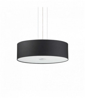 Black pendant lamp WOODY 5 bulbs