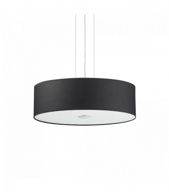 Black pendant lamp WOODY 5 bulbs