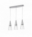 CONO chrome pendant light 3 bulbs