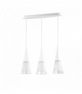 Weiße CONO Pendelleuchte 3 Lampen