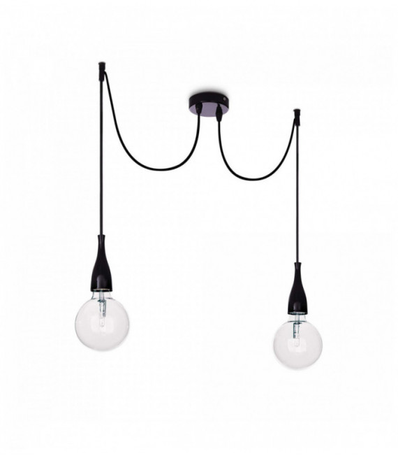 Suspension black MINIMAL 2 bulbs