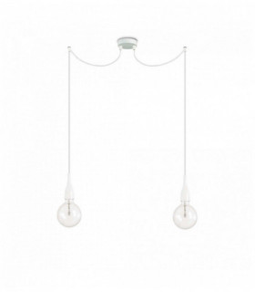 White MINIMAL pendant light 2 bulbs