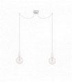 White MINIMAL pendant light 2 bulbs