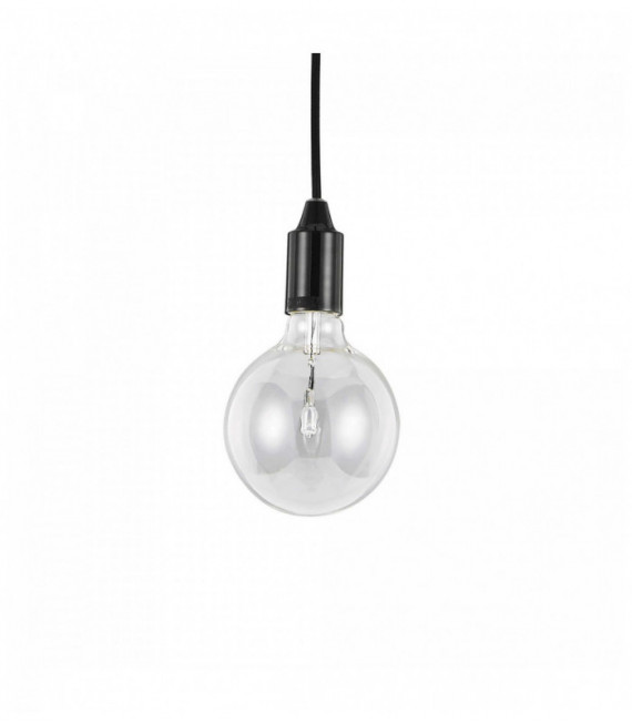 Lámpara colgante negra EDISON 1 bombilla