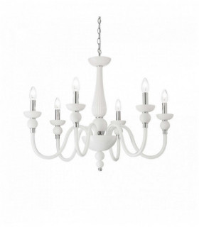 Lampadario DOGE bianco a 6 luci