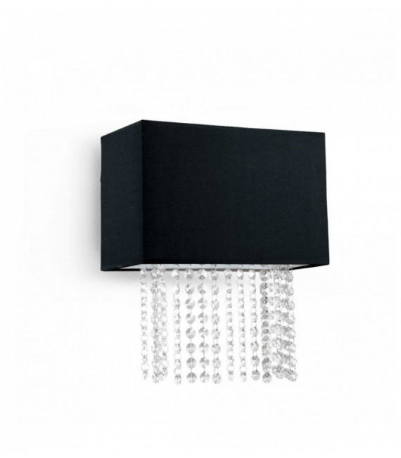 Applique murale Noire en cristal PHOENIX 2 ampoules