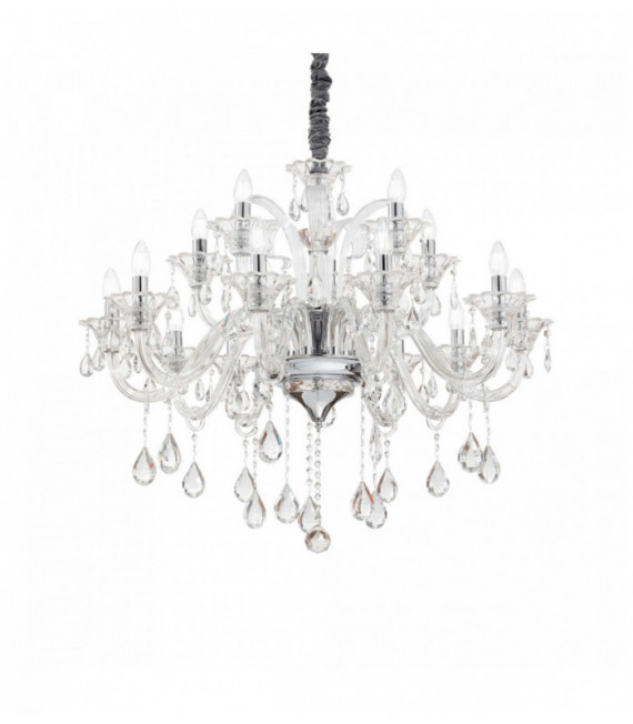 Transparent suspension in COLOSSAL crystal 15 bulbs