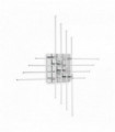 Chrome CROSS ceiling light 480 bulbs