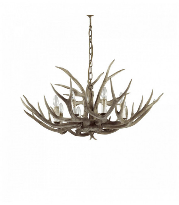 Lampadario CHALET beige 8 lampadine