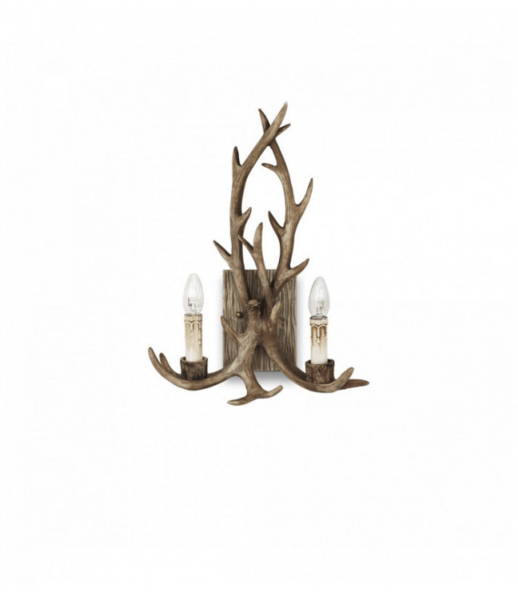 Beige CHALET 2-light wall light