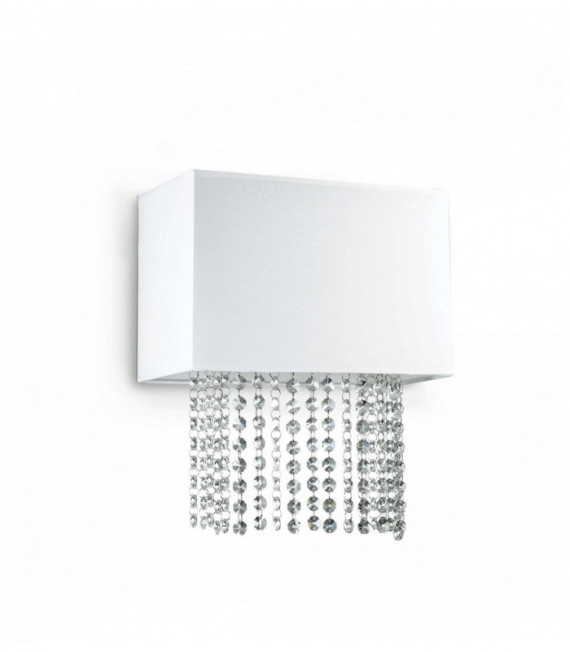 Applique murale Blanche en cristal PHOENIX 2 ampoules
