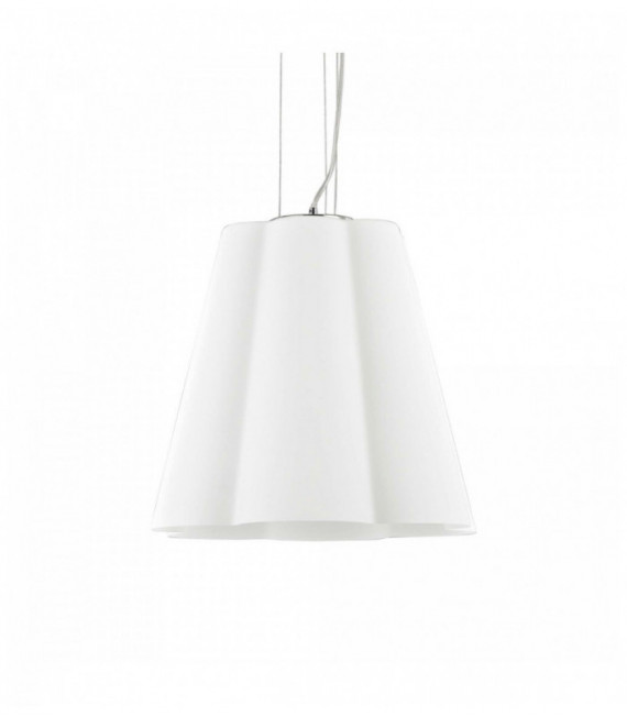 Suspension Blanche SESTO 1 ampoule Diamètre 50 Cm