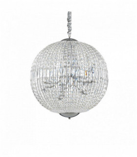 Suspension Chromée en cristal LUXOR 12 ampoules