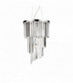 Suspension Chromée en cristal CARLTON 8 ampoules