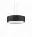 Black WOODY pendant light 4 bulbs