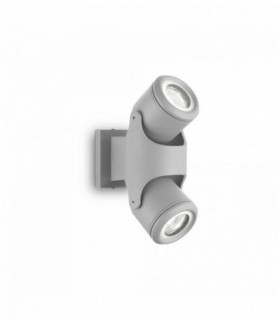 XENO Gray wall light 2 bulbs