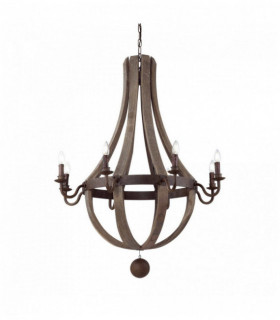 MILLENNIUM wood pendant light 8 bulbs