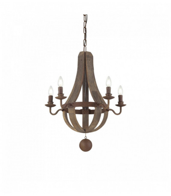 MILLENNIUM wood pendant light 5 bulbs