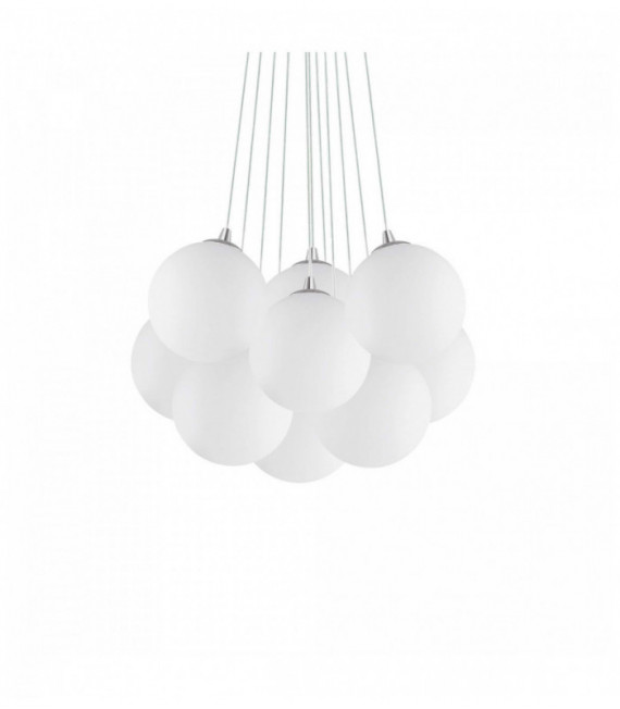 Sospensione bianca MAPA BIANCO 11 lampadine
