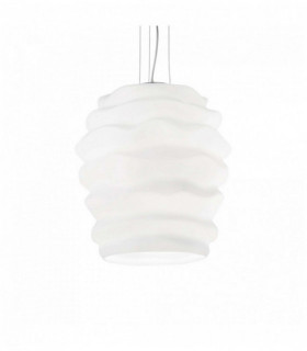 White pendant lamp KARMA 1 bulb Diameter 30 Cm