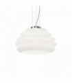 Suspension Blanche KARMA 1 ampoule Diamètre 19 Cm