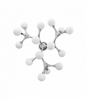Chrom Deckenleuchte NODINO 15 Lampen