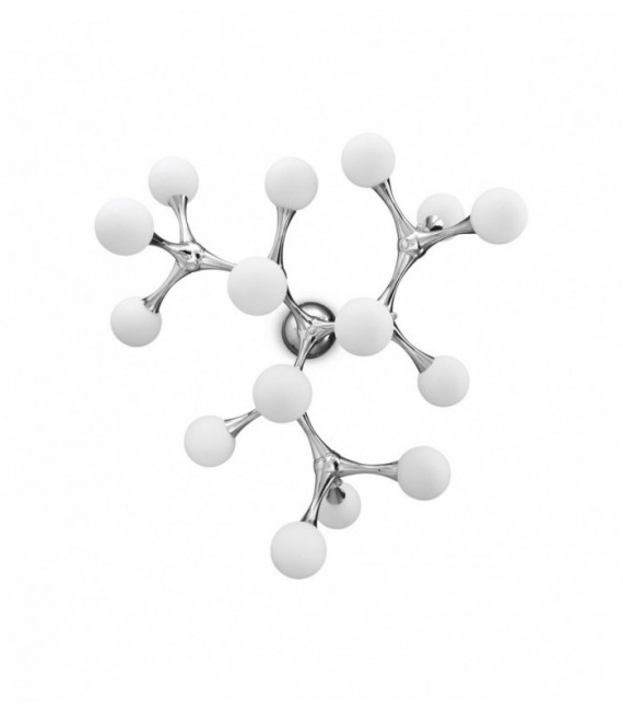 Chrome ceiling lamp NODINO 15 bulbs
