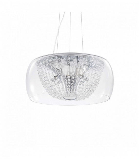AUDI-61 Chrom Kristall Pendelleuchte 8 Lichter