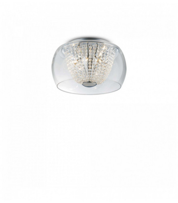 Plafonnier Chrome en cristal AUDIL-61 6 ampoules